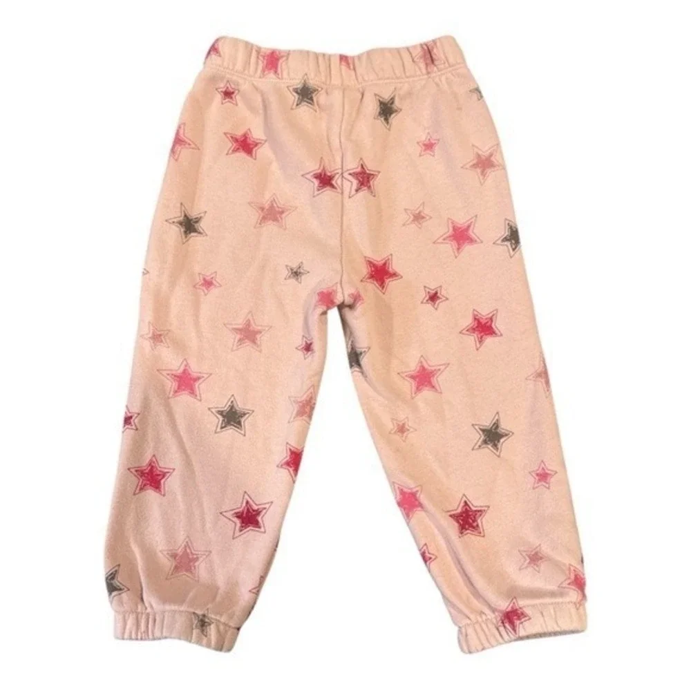 BabyGap Hoodie & Joggers Set Toddler Girl Star Print Logo Set Long Sleeve Sz‎ 2T